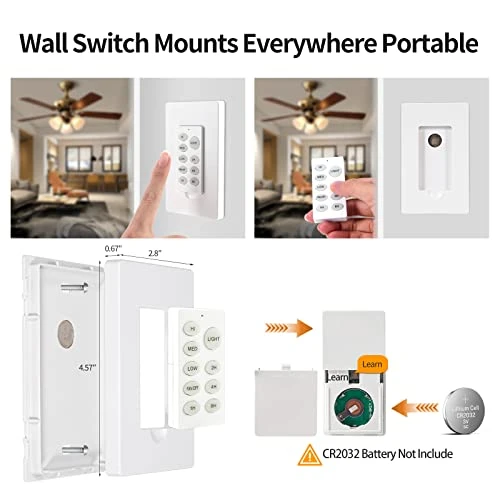 Universal Smart WiFi Ceiling Fan Remote Control Kit, Humpptom