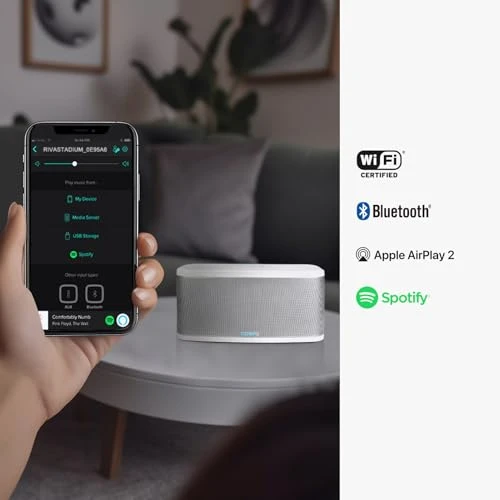 Upgraded Stadium Wi-Fi Bluetooth Smart Hi-Fi Speaker with Alexa Built-in — Smart Speaker, RIVA