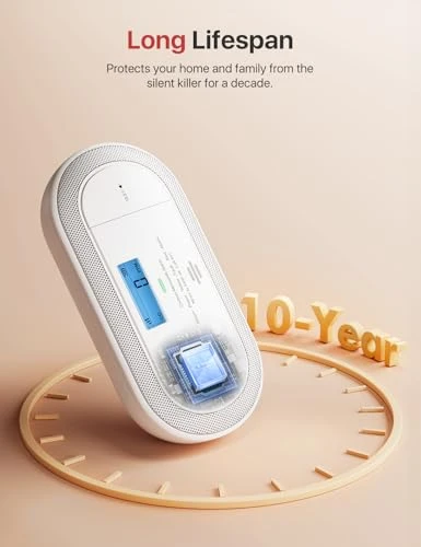 Wi-Fi Plug-in Carbon Monoxide Detector with AAA Battery Backup — Radon Detector, X-Sense