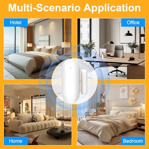 Magnetic Door Sensor Alarm with App Alerts, WARROXIDE