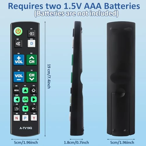 Universal Big Button TV Remote Replacement, Gvirtue