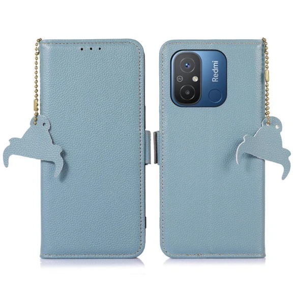 Genuine Leather Phone Case with RFID Blocking and Phone Stand, Smartwatch 2025