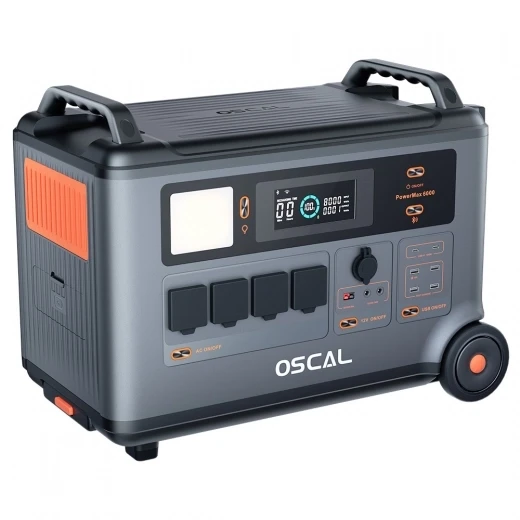 3600Wh 6000W Power Station with LiFePO4 Battery — Portable Power Station, OSCAL