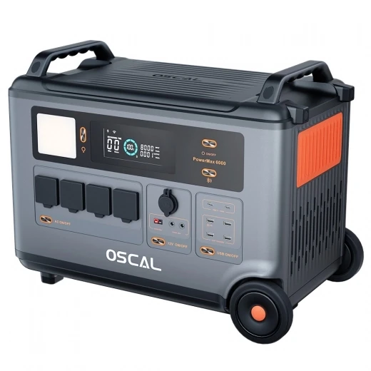 3600Wh 6000W Power Station with LiFePO4 Battery — Portable Power Station, OSCAL