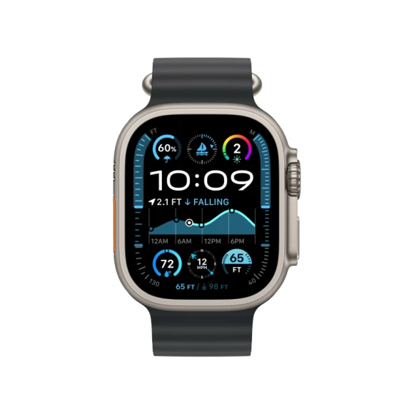 Watch Ultra 2 GPS + Cellular, 49 mm, Beige Titanium Case, Black Ocean Band — Smart Watch, Apple