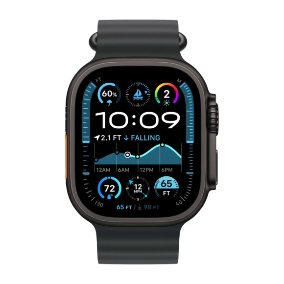Watch Ultra 2 GPS + Cellular, 49 mm, Black Titanium Case, Ocean Black Band — Smart Watch, Apple