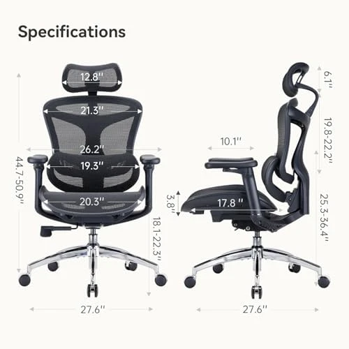 Ergonomic Office Chair with Ultra Soft 3D Armrests and Dynamic Lumbar Support — Smart Chairs, SIHOO