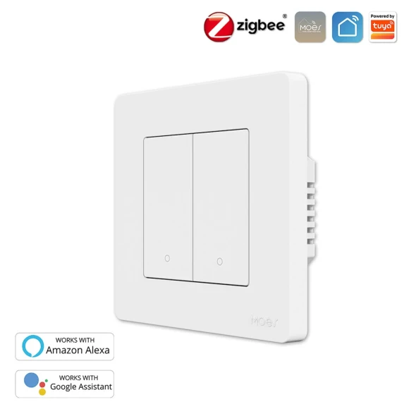 Smart Zigbee Push Button Switch with Remote Control — Smart Switch, MoesHouse