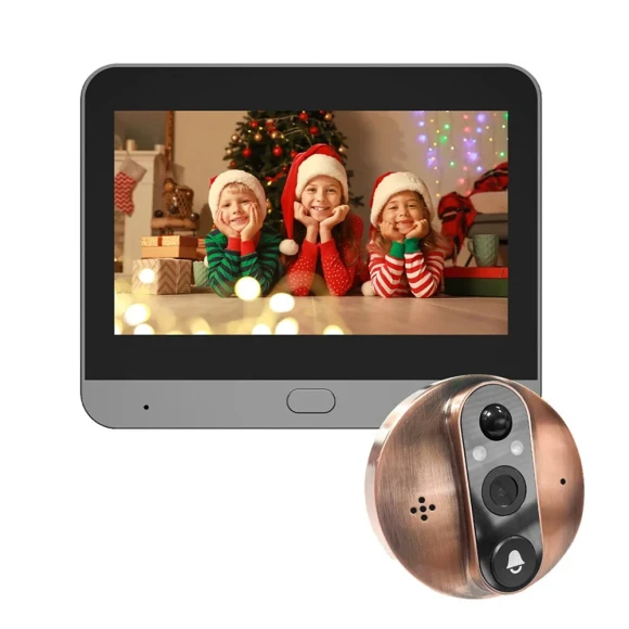 Smart WiFi Doorbell with Peephole Camera — Video Doorbell, Tuya