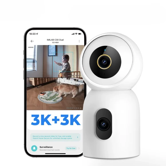 Dual 3K WiFi Indoor Security Camera — Security Camera, IMILAB