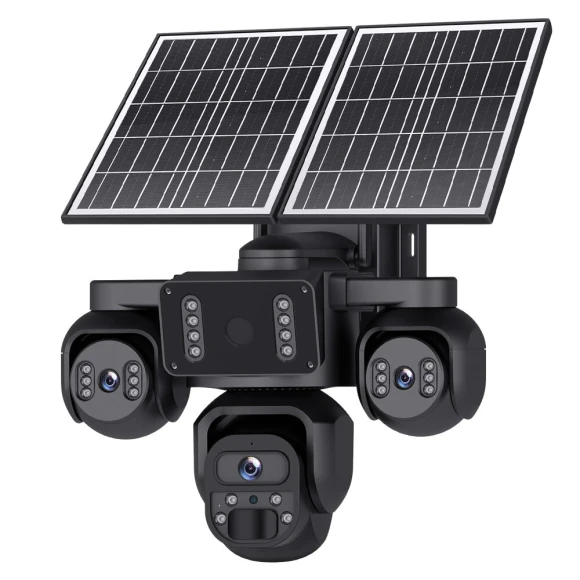 Solar Security Camera Outdoor Wireless Triple Lens — Security Camera, AOV