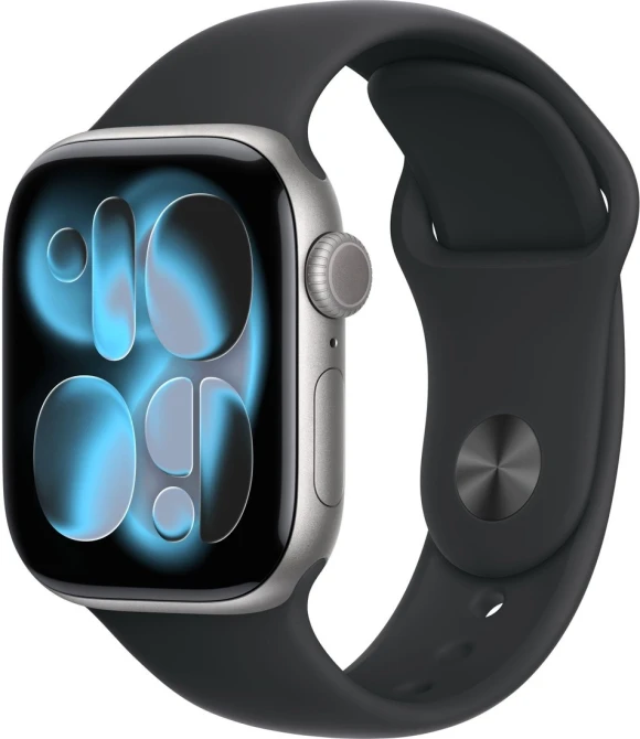 Smart Watch 42mm Space Gray/Black Silicone Band — Smart Watch, Apple