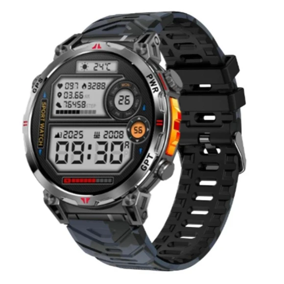 GPS Smartwatch with AMOLED Display and Bluetooth Calling, Rainbuvvy