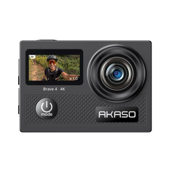 4K30fps WiFi Action Camera with Waterproof Case and Accessories, AKASO