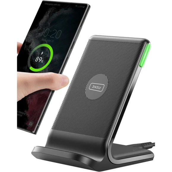 15W Fast Qi-Certified Wireless Charging Station with Adaptive Light, INIU