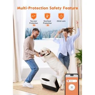 Electric Wall Heater with WiFi and Remote Control, 1500W Fast Heating, GiveBest