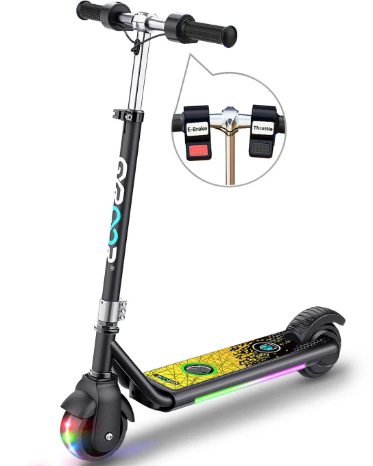 Electric Scooter for Kids with LED Display and Adjustable Speed, Gyroor