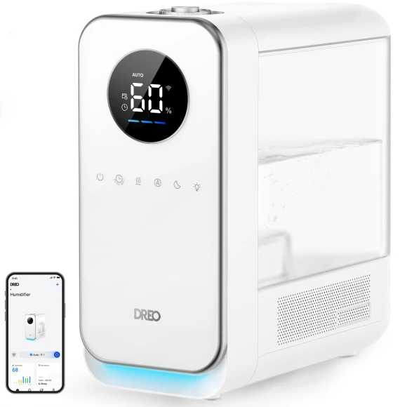 Smart Quiet Cool Mist Humidifier for Large Room, 5L with Alexa/Google — Humidifier, Dreo