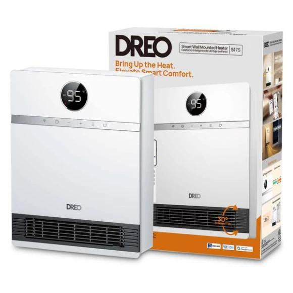 Smart Wall Heater with Remote Control, Alexa Compatibility, 30° Oscillation, Dreo