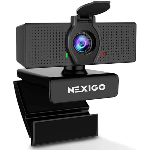 1080P Webcam with Microphone, Adjustable FOV, Zoom & Privacy Cover, NexiGo