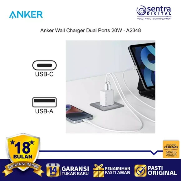 20W Fast USB C Charger Block — Power Bank, Anker