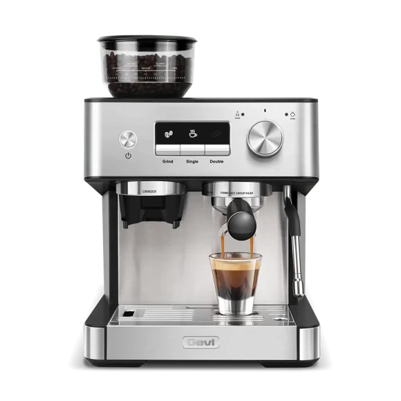 Espresso Machine with Grinder — Coffee Maker, Gevi