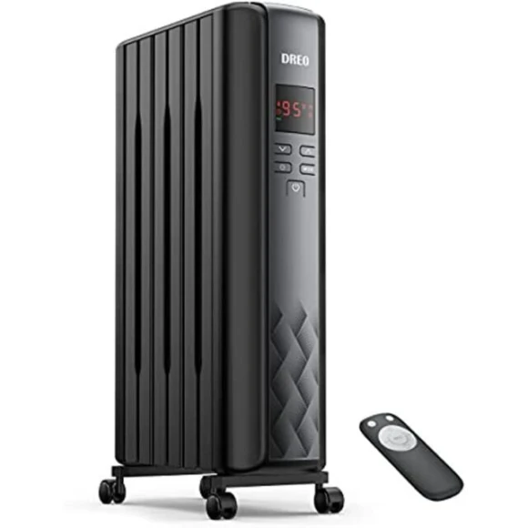 Oil Filled Radiator Heater with Remote Control, 4 Modes, Overheat & Tip-Over Protection, Dreo