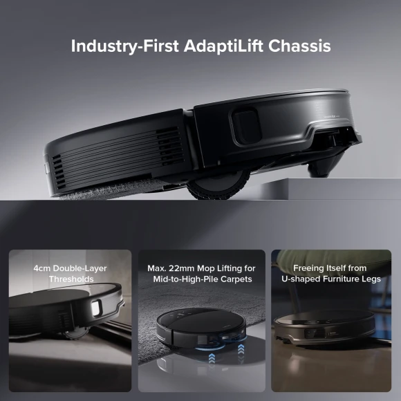 Robot Vacuum and Mop with Powerful Suction, Self-Emptying, Hot Air Drying — Robot Vacuum, Roborock