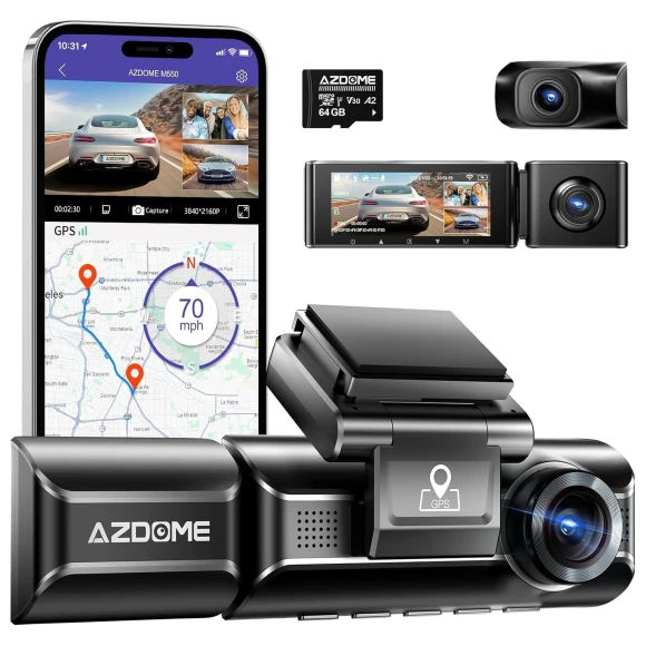 3 Channel Dash Cam — Dash Cam, AZDOME