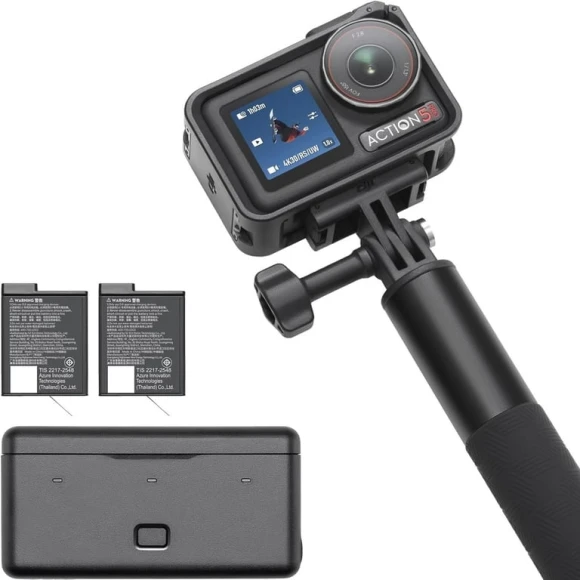Action Camera 4K with Extended Battery Life, DJI