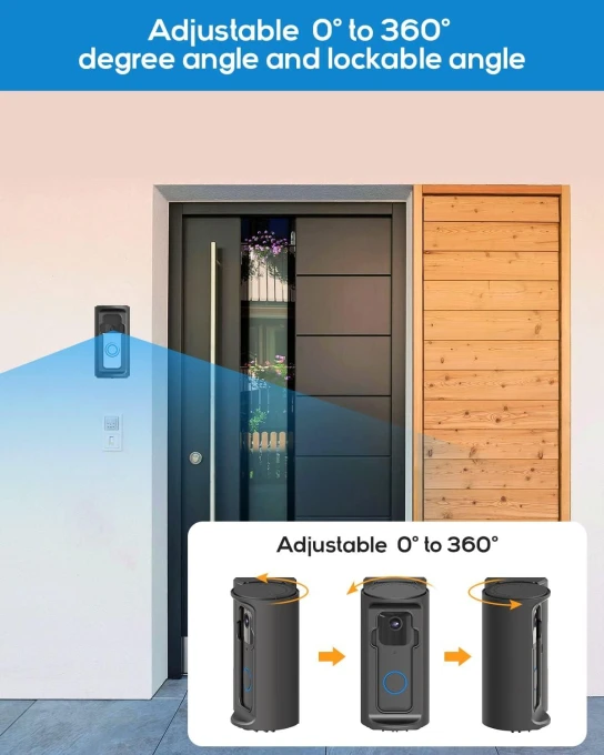 Adjustable 360° Degree Anti-Theft Video Doorbell Mount, ZHANDEYUA