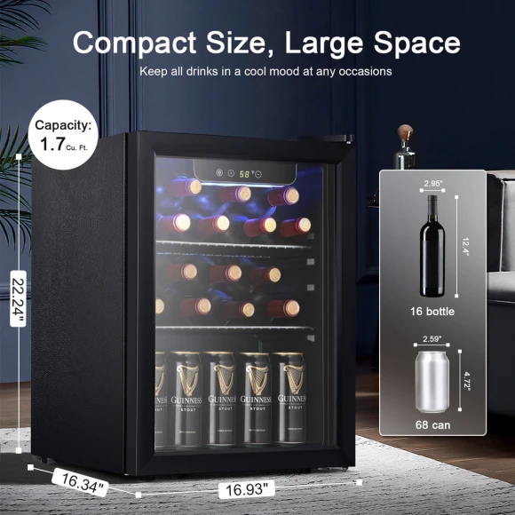 Beverage Refrigerator Cooler, Antarctic Star