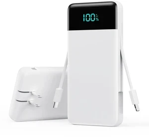 Portable Charger with Built-in Cables and Wall Plug — Power Bank, Dongguan Haoxun Electronic Technology Co., Ltd