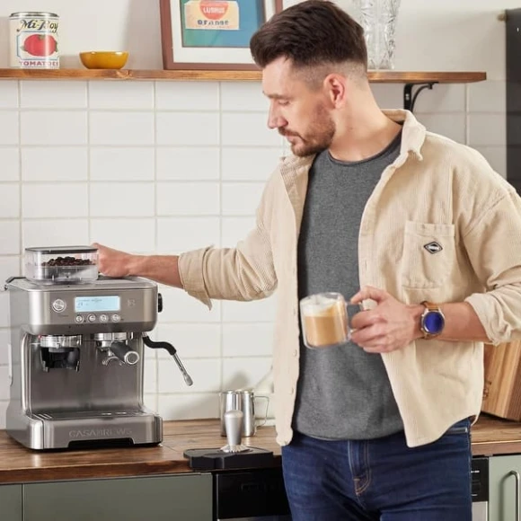 Professional Espresso Machine with Grinder and Milk Frother — Coffee Maker, CASABREWS