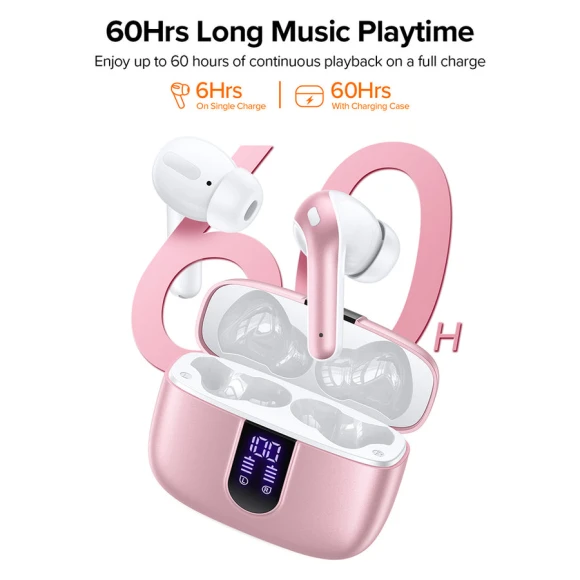 True Wireless Earbuds with LED Power Display — Wireless Earbuds, TAGRY