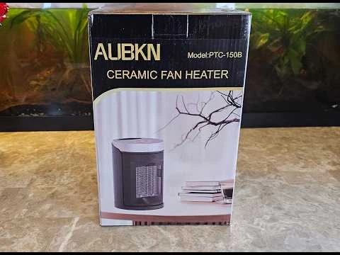 Small Portable Electric Heater with Thermostat and Remote, AUBKN