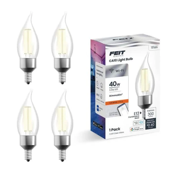 Smart LED Candle Wifi Bulb — Smart Light Bulb, Feit Electric