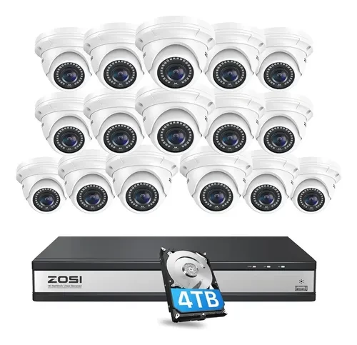 16 Channel 4K POE Security Camera System — Security Camera, ZOSI