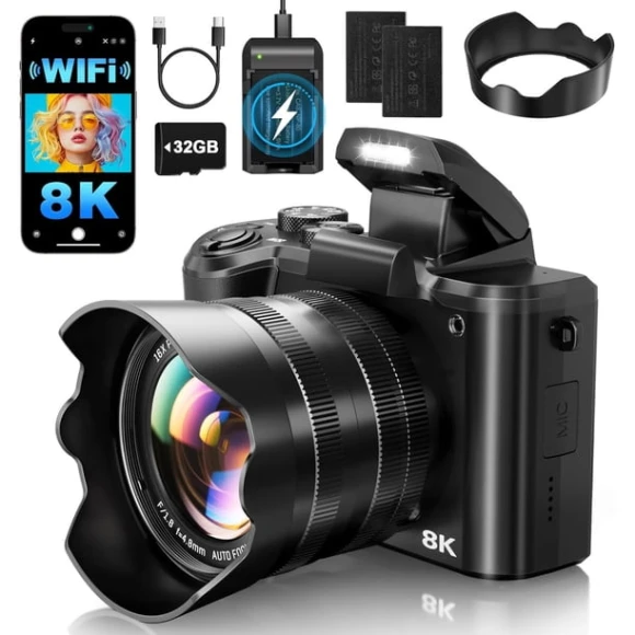 8K Digital Camera for Photography, XNSIAKXA