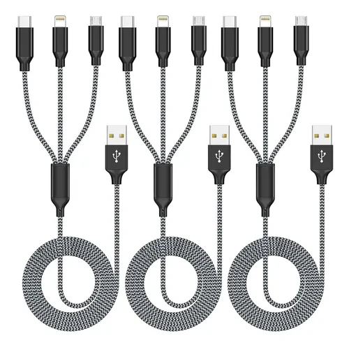 Multi Charging Cable 3Pack, Xnewcable
