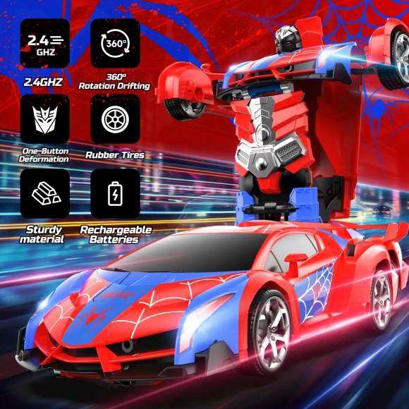 Spider RC Car Transform Robot, DEERC
