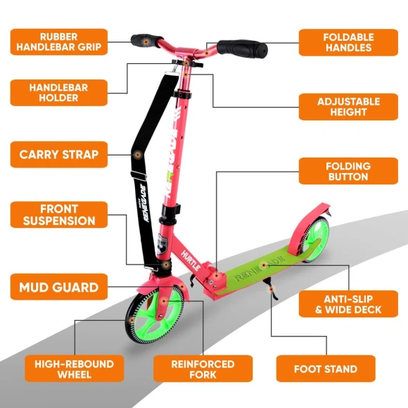 Lightweight and Foldable Kick Scooter, Hurtle