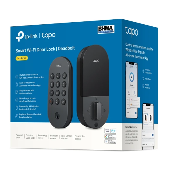 Smart Wi-Fi Deadbolt Door Lock — Smart Lock, Tapo