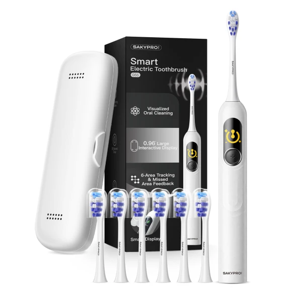 AI Electric Toothbrush with 6 Brush Heads — Electric Toothbrush, SAKYPRORAL