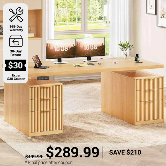 Electric Standing Desk with 6 Drawers — Standing Desk, SEDETA