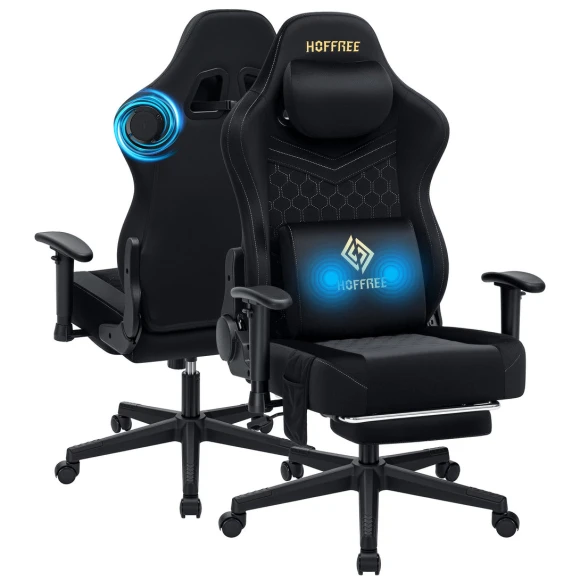 Gaming Chair with Speakers and Massage — Smart Chairs, HOFFREE