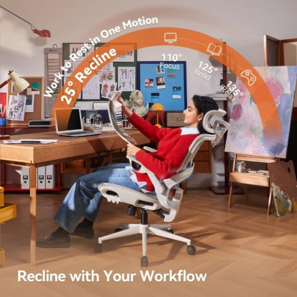 Office Chair, Comfy Ergonomic Office Chair, High Back Computer Chair with Adaptive Lumbar Support & Wide Headrest,... — Smart Chairs, SIHOO
