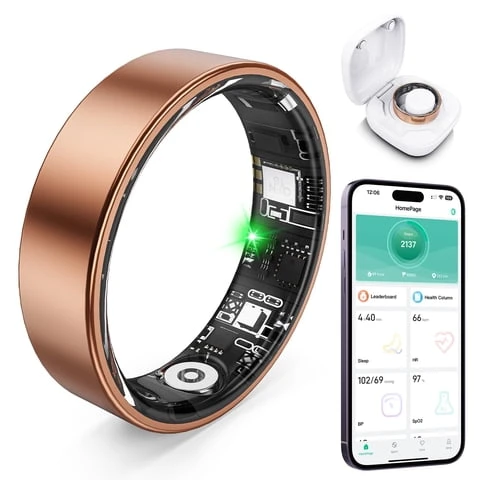 Smart Ring with Sleep Monitoring, Step Counting, Heart Rate, Blood Oxygen — Smart Ring, Free Shark