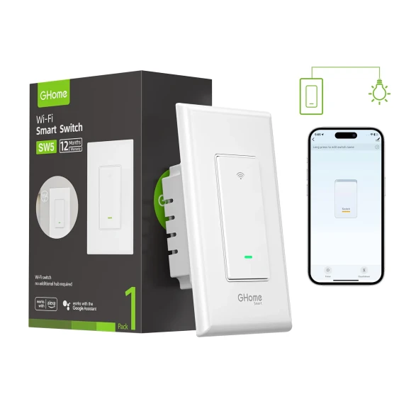 Smart Switch, 3 Way Light Wi-Fi Switch — Smart Switch, GHome Smart