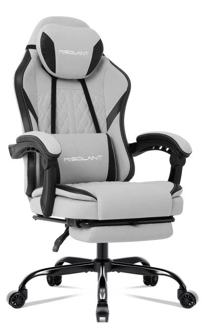 Fabric Gaming Chair with Footrest — Smart Chairs, Misolant